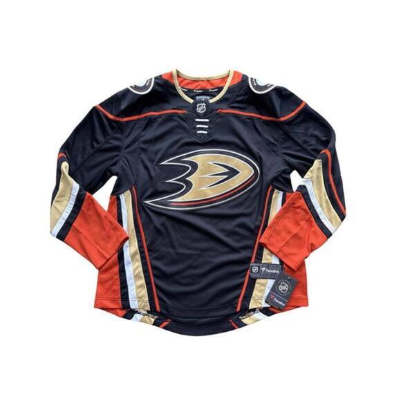 Fanatics NHL Anaheim Ducks Breakaway Black Orange Home Jersey Men’s Size Medium - Picture 1 of 5